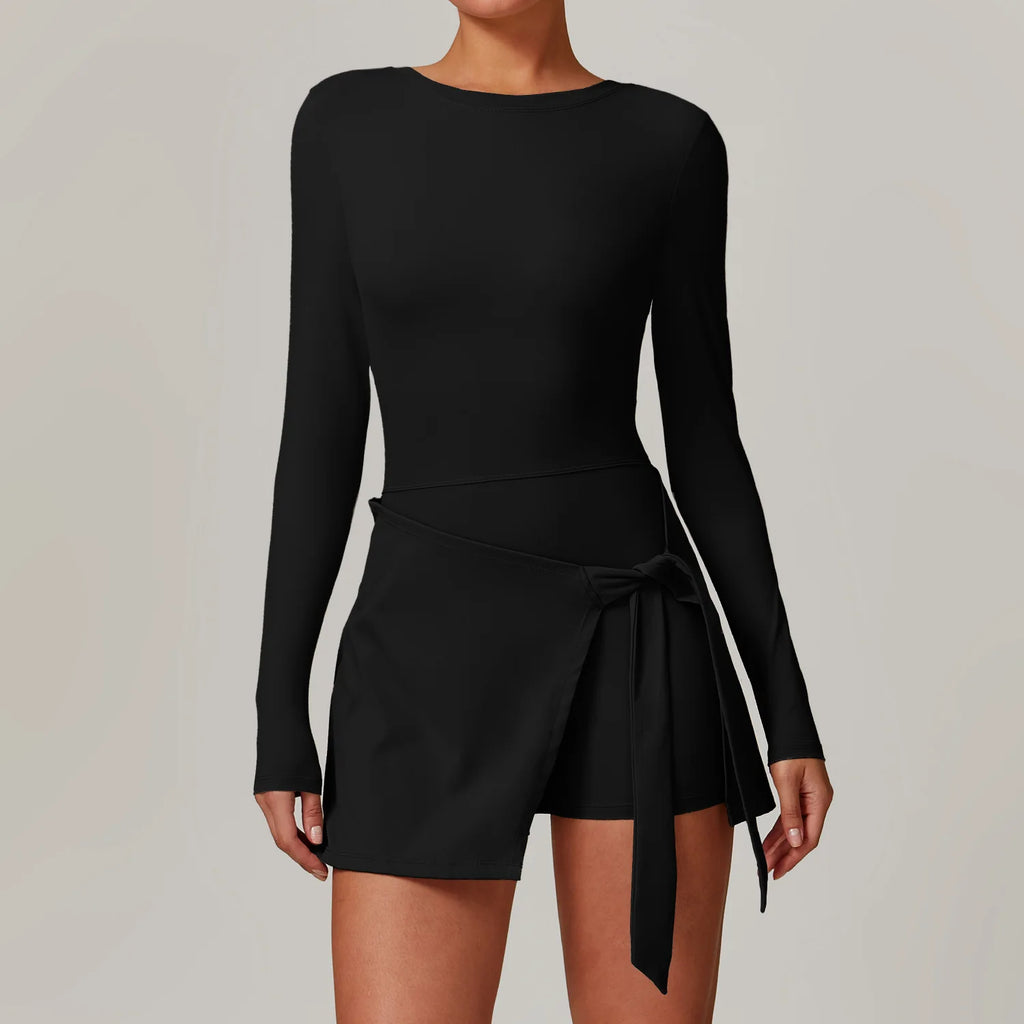 Vestido Skirt Espalda Abierta manga larga
